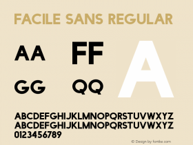 Facile Sans Regular Version 1.000;PS 001.001;hotconv 1.0.56图片样张