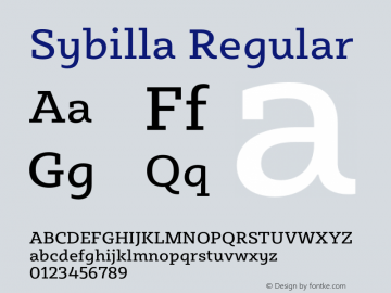 Sybilla Regular Version 2.950 Font Sample