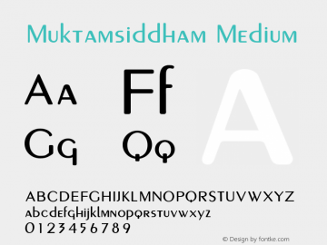 Muktamsiddham Medium Version 1.1.1 Font Sample