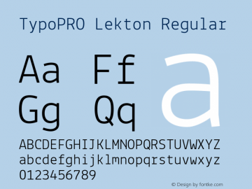 TypoPRO Lekton Regular Version 34.000图片样张