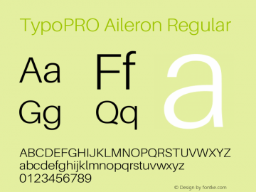 TypoPRO Aileron Regular Version 1.000;PS 001.000;hotconv 1.0.70;makeotf.lib2.5.58329 Font Sample