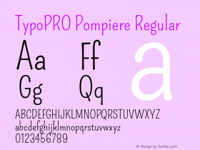 TypoPRO Pompiere Regular Version 1.001 Font Sample