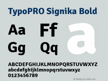 TypoPRO Signika Bold Version 1.001图片样张