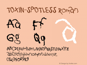 TOXIN-SPOTLESS Roman Version 1.00 Font Sample