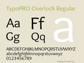 TypoPRO Overlock Regular Version 1.001图片样张