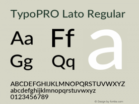 TypoPRO Lato Regular Version 2.010; 2014-09-01; http://www.latofonts.com/ Font Sample