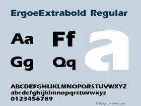 ErgoeExtrabold Regular The IMSI MasterFonts Collection, tm 1995 IMSI Font Sample