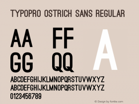 TypoPRO Ostrich Sans Regular Version 1.001;PS 001.001;hotconv 1.0.70;makeotf.lib2.5.58329图片样张