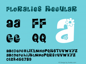 Floralies Regular Altsys Fontographer 4.0.4 7/25/94 Font Sample