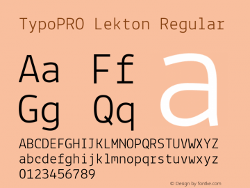 TypoPRO Lekton Regular Version 34.000图片样张