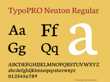 TypoPRO Neuton Regular Version 1.43图片样张