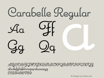 Carabelle Regular Version 1.003 Font Sample