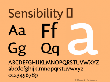 Sensibility ☞ Version 1.000;com.myfonts.easy.shinn.sensibility.regular.wfkit2.version.3sBK Font Sample