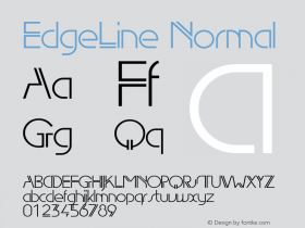 EdgeLine Normal 1.0 Wed Feb 02 16:11:11 1994 Font Sample