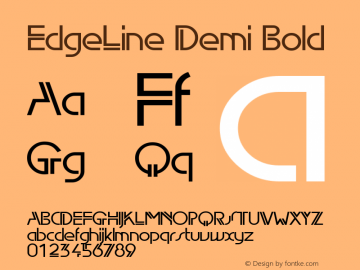 EdgeLine Demi Bold 1.0 Wed Feb 09 13:47:05 1994图片样张