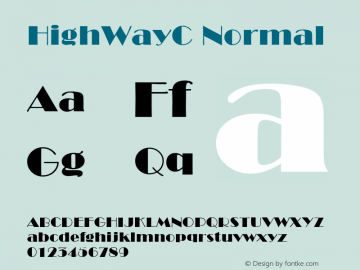 HighWayC Normal 1.0 Tue Feb 06 18:07:31 1996图片样张