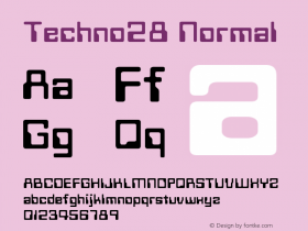 Techno28 Normal 1.0 Thu Sep 01 16:23:05 1994 Font Sample