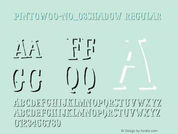 PintoW00-NO_03Shadow Regular Version 1.65 Font Sample