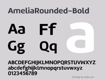 AmeliaRounded-Bold ☞ Version 001.001;com.myfonts.easy.tipotype.amelia-rounded.bold.wfkit2.version.4ohz图片样张