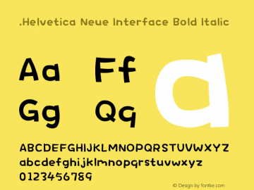 .Helvetica Neue Interface Bold Italic 10.0d35e1图片样张