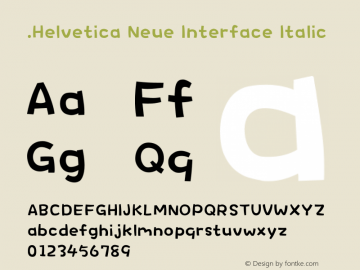 .Helvetica Neue Interface Italic 10.0d35e1图片样张