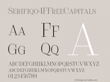 Serifiqo4FFreeCapitals ☞ 1.25;com.myfonts.easy.4thfebruary.serifiqo-4f.free-capitals.wfkit2.version.43q1图片样张