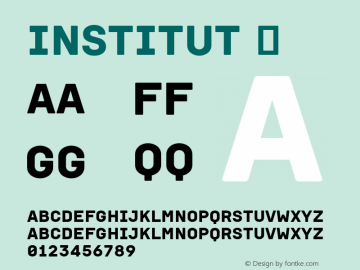 Institut ☞ Version 001.002;com.myfonts.easy.brownfox.institut.regular.wfkit2.version.4aw9图片样张