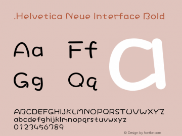 .Helvetica Neue Interface Bold 10.0d35e1图片样张