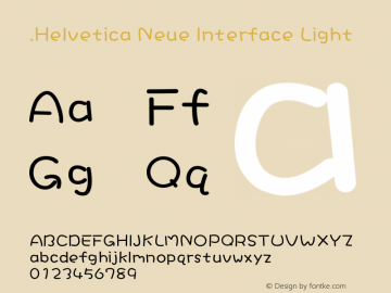 .Helvetica Neue Interface Light 10.0d35e1图片样张