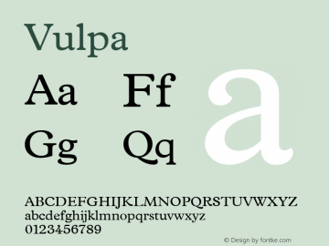 Vulpa ☞ 1.000;com.myfonts.easy.schizotype.vulpa.regular.wfkit2.version.3NAb图片样张