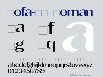 Sofa-AB Roman Version 1.00 Font Sample