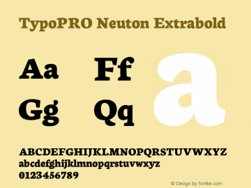 TypoPRO Neuton Extrabold Version 1.46图片样张