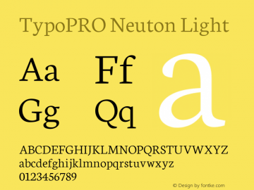 TypoPRO Neuton Light Version 1.46图片样张