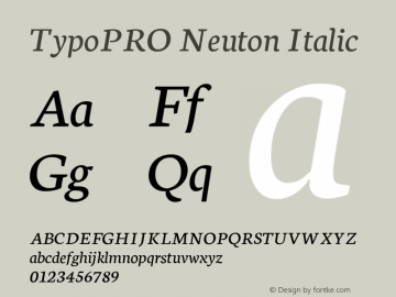 TypoPRO Neuton Italic Version 1.46图片样张