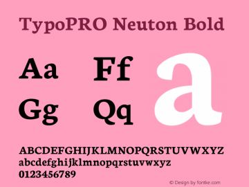 TypoPRO Neuton Bold Version 1.46图片样张