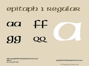 Epitaph 1 Regular Converted from C:\TRUETYPE\UNCIAL.TF1 by ALLTYPE图片样张