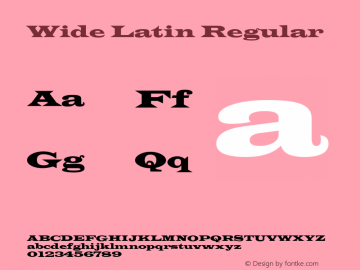 Wide Latin Regular Version 0.93图片样张