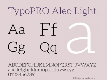 TypoPRO Aleo Light Version 1.1图片样张