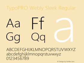 TypoPRO Webly Sleek Regular Version 0.10 January 23, 2013图片样张