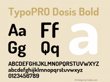 TypoPRO Dosis Bold Version 1.007图片样张