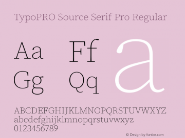 TypoPRO Source Serif Pro Regular Version 1.017;PS (version unavailable);hotconv 1.0.79;makeotf.lib2.5.61930图片样张