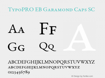 TypoPRO EB Garamond Caps SC Version 000.010 Font Sample