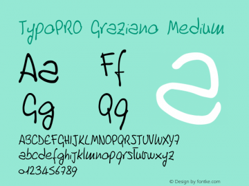 TypoPRO Graziano Medium Version 001.000图片样张