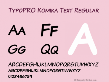 TypoPRO Komika Text Regular 2.0图片样张