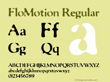 FloMotion Regular 001.000 Font Sample