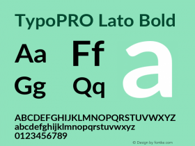 TypoPRO Lato Bold Version 2.010; 2014-09-01; http://www.latofonts.com/图片样张