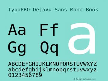 TypoPRO DejaVu Sans Mono Book Version 2.34图片样张