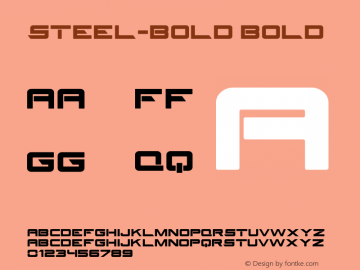 Steel-Bold Bold Version 1.000;com.myfonts.easy.cerri-antonio.steel.bold.wfkit2.version.3Tq1图片样张