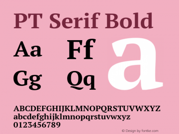 PT Serif Bold Version 1.000图片样张