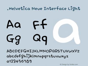 .Helvetica Neue Interface Light 10.0d35e1图片样张